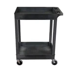 Luxor Plastic Utility Tub Cart 24" 18" Two Shelf Black SEC11-B. Fixed Price $102.71.