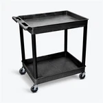 Luxor TC11 2-SHELF Plastic Utility Cart W/ 400 Lb. Capacity. Fixed Price $209.26.