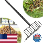 Lilyvane Garden Rake Heavy Duty 11 Tines 51 Inch Handle 16 Wide Metal. Fixed Price $30.40.
