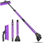 51IN Extendable Snow Brush Ice Scraper Foam Grip Truck Suv Car Purple. Fixed Price $52.49.
