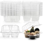 Coloch 50 Pack Clear Cupcake Box 4 Cavity Plastic Holder With Deep Dome. Fixed Price $39.63.