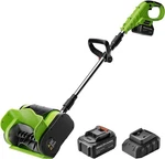 Tolsprint 12" 20V Cordless Electric Snow Shovel 16FT Throw 4AH Battery Charger. Fixed Price $199.00.