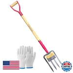 Forcolid Garden Fork, 4-TINE Spading Digging Pitch FORK-45INCH, Forged Ste. Fixed Price $55.16.