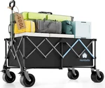 48" Xl Collapsible Wagon Cart, 400L Heavy Duty Folding With All-terrain Wh. Fixed Price $133.99.
