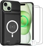 Battery Case For Iphone 15 , Upgraded 10000MAH Rechargeable Portable Black. Fixed Price $52.46.