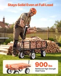 Vevor Heavy-duty 900LB Garden Cart Wagon W/ 10" Tires & Removable Sides. Fixed Price $116.99.
