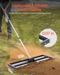 Updated Lawn Leveling Rake With Roller, 30" X 10" Stainless Steel Leveler. Fixed Price $62.62.
