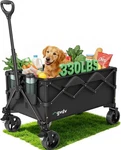 Gvdv Collapsible Utility Wagon, Heavy Duty Folding Garden Cart With All-terrain. Fixed Price $67.99.