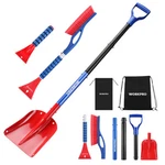 Workpro 3PC Snow Removal Kit 27" 2-IN-1 Scraper Brush 47" Detachable Shovel. Fixed Price $32.99.