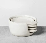 4PC Set Hearth & Hand Magnolia Mini Stoneware Dip Sauce/tea/tasting Plate. Fixed Price $14.99.