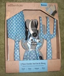 New Essentials Printed 3 Piece Garden Tool Set & Gloves Trowel Pruner Cultivator. Fixed Price $19.99.