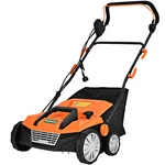 Costway Ironmax 13AMP Corded Scarifier 15" Electric Lawn Dethatcher W/50L Bag. Fixed Price $205.28.