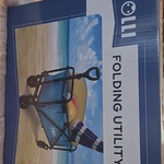 Olli Folding Collapsible Utility Wagon Blue Heavy Duty 360 Wheels Adjustable. Fixed Price $29.99.