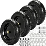 13" Flat Free Wheels Replacement For Gor Garden Cart Tires, 4.00-6 Solid Tire.... Fixed Price $91.87.