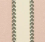 Colefax & Fowler Embroidered Leaf Fabric- Lawn Stripe / Pink Green 1 Yd F3406-04. Fixed Price $100.00.