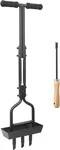 Manual Lawn Aerator Tool With Soil Core Tray For Garden Care. Fixed Price $66.99.