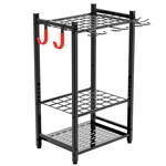 3-TIER Garden Organizer With 4 Hooks Up 50 Long-handled Tools. Fixed Price $64.99.