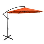 Costway 10 Ft Patio Offset Umbrella W/8 Ribs Cross Base Tilt Orange. Fixed Price $85.99.