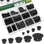 Tanbupu 200PCS 9 Sizes Nylon Plastic Hole Plugs 1/5" 1/4" 5/16" 3/8" Black. Fixed Price $14.75.