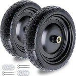 13" Flat Free Wheels, 4.00-6 Tire 2-PACK With 3/4" Bearings 2.1" Offse. Fixed Price $58.81.