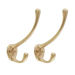 2PCS Antique Solid Brass Clothes Hooks Entryway Coat Scarf And Jacket H.... Fixed Price $24.81.