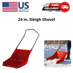 New Sleigh Shovel 24IN Large High Capacity Poly Blade Ergonomic Handle Move Snow. Fixed Price $87.79.