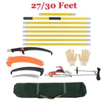 27/30 Feet Manual Pole Saw For Tree Trimming With Sharp Steel Blade And Scissors. Fixed Price $68.20.
