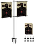 Mokeyder 5-PRONG Metal Shooting Stand W/ 10 Paper Targets, Adjustable. Fixed Price $37.48.