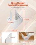 Hurricane Ties For Rafter, Inner Size 5.31X1.57X2.48 / 135X40X63 Mm, 25 Pcs. Fixed Price $36.43.