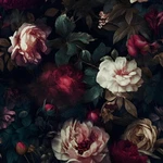 Fvlow Dark Flower Black Floral Peel And Stick 17.4" X 11.... Fixed Price $27.64.