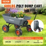 Garden Cart Durable Poly Dump With Simple Assembly Steel Framework. Fixed Price $107.54.