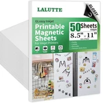 50 Printable Magnetic Sheets 8.5X11" For Inkjet Printers, Glossy White. Fixed Price $102.28.
