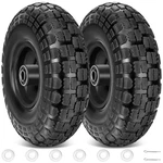 Ticonn 10" Solid Tires, 2 Pack Flat Free 4.10/3.50-4'' Wheels With 5/8 Axle Bor. Fixed Price $45.80.