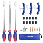Workpro 23PC 14.5" Steel Tire Spoons Tool Set Removal Lever W/bag. Fixed Price $30.99.
