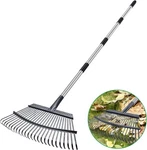 Heavy Duty Leaf Rake 72" Long Adjustable Handle 25 Tines Yard Garden Tool New!. Fixed Price $38.99.