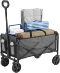 Dumos Collapsible Wagon Cart, 67L Folding Utility Gray. Fixed Price $44.81.