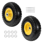 Ltnicer 10" Solid Rubber Tires And Yellow Wheels 4.10/3.50-4 (10 X 3.5) 2PCS. Fixed Price $44.25.