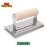 Curved Concrete Edger 6X2-3/4 Carbon Steel 3/8 Radius 1/2 Lip Wood Handle Tool. Fixed Price $13.48.