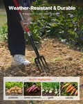 Vevor Fork, 4-TINE Gardening Pitchfork With Fiberglass Handle, 45 Heav. Fixed Price $48.90.