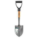 18 In. Wood D-grip Short Handle Carbon Steel Compact Digging Shovel. Fixed Price $19.47.