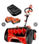 Voltask Cordless Snow Shovel With Wheels, 48V 16-INCH 4-AH Brushless. Fixed Price $95.00.