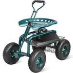 Garden Cart Rolling Workseat 360 Swivel Green Utility Tray Vevor Stool. Fixed Price $124.99.