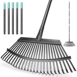Kefanta Garden Leaf Rake ,18.5" Wide Heavy Duty With 25 Metal Tines,. Fixed Price $32.81.