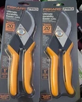 2 Fiskars Pro 1" Cut Steel High Carbon Blade Cast Aluminum Handled Pruner (K10). Fixed Price $58.00.
