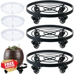 Planterhoma Pcs 13.6" Metal Caddy Dolly, Wheels. Fixed Price $69.99.