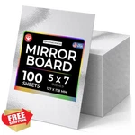 Hygloss Silver Mirror Board Sheets 5X7 100 Pack Reflective Craft Paper. Fixed Price $34.99.