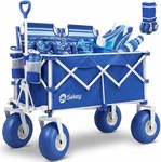 Sekey Beach Wagon, 9IN Sand Wheels, 600LB Foldable Cart, 200L Capacity. Fixed Price $176.06.
