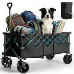 Collapsible Wagon Cart 440LBS Foldable Heavy Duty 49IN Black Olixis Portable. Fixed Price $209.99.