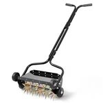 Vevor Rolling Lawn Aerator 18 Manual Push Spike With 4 Wheel & Handle. Fixed Price $74.99.