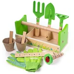 Bigjigs Toys Wooden Gardening Caddy, Includes Gloves And Tools. Fixed Price $48.57.